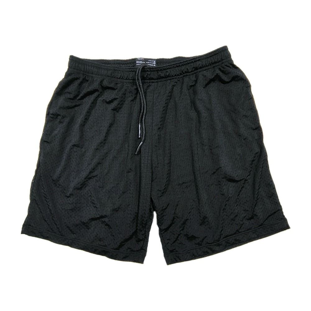 Nice Laundry Shorts Mens Large Black Mesh Lined Skull Pirate Lounge Athletic 7"